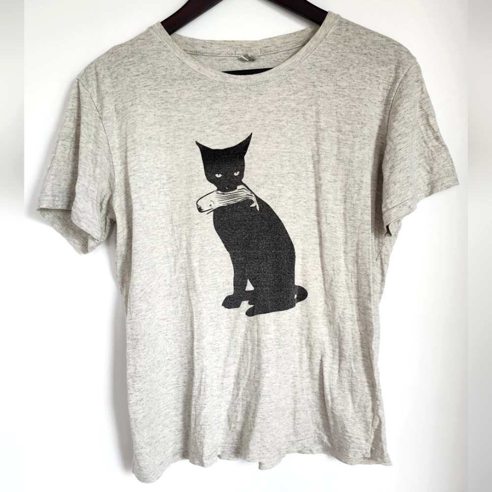 Artist's Print Cat Graphic T-shirt